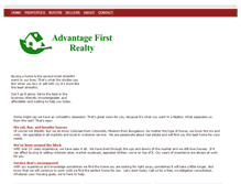 Tablet Screenshot of advantagefirstrealty.com